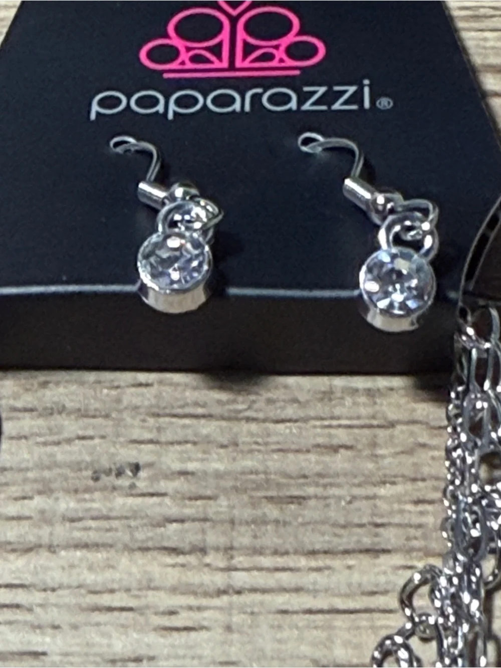 paparazzi Silver-Tone Layered Necklace with Green Teardrop Pendant